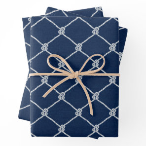 Sailing Ropes Nautical Coastal Wrapping Paper Sheets