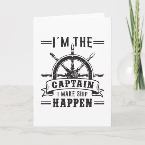 Sailing Sail Boat Captain Sailor Funny Gift Idea Card