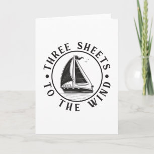 Sailing Sail Captain Boat Sailor Funny Gift Idea Card
