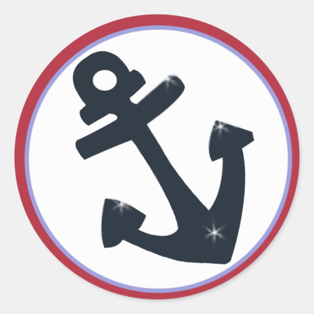 Sailing Sailboat Anchor Envelope Seals / Favors (Front)