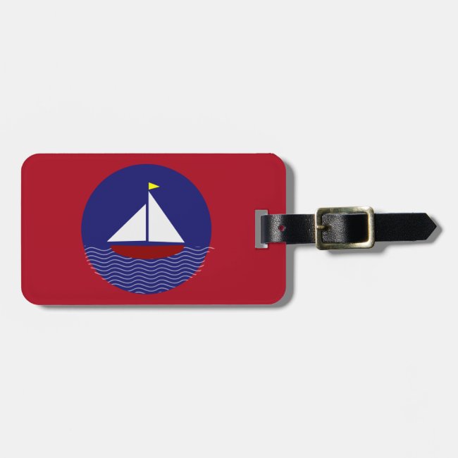 Sailing Sailboat Design Luggage Tag