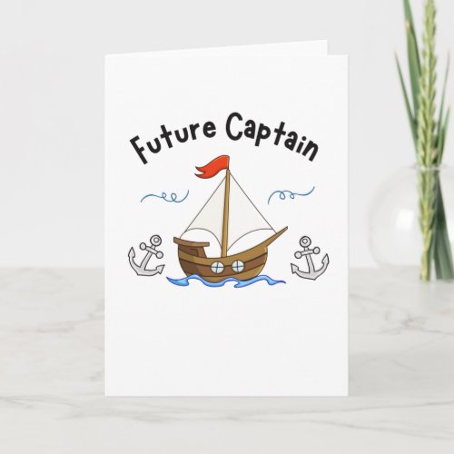 Sailing Sailboat Future Captain Children Card