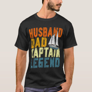 Sailing sailboat retro vintage husband dad captain T-Shirt
