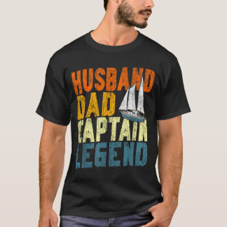 Sailing sailboat retro vintage husband dad captain T-Shirt