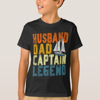 Sailing sailboat retro vintage husband dad captain T-Shirt