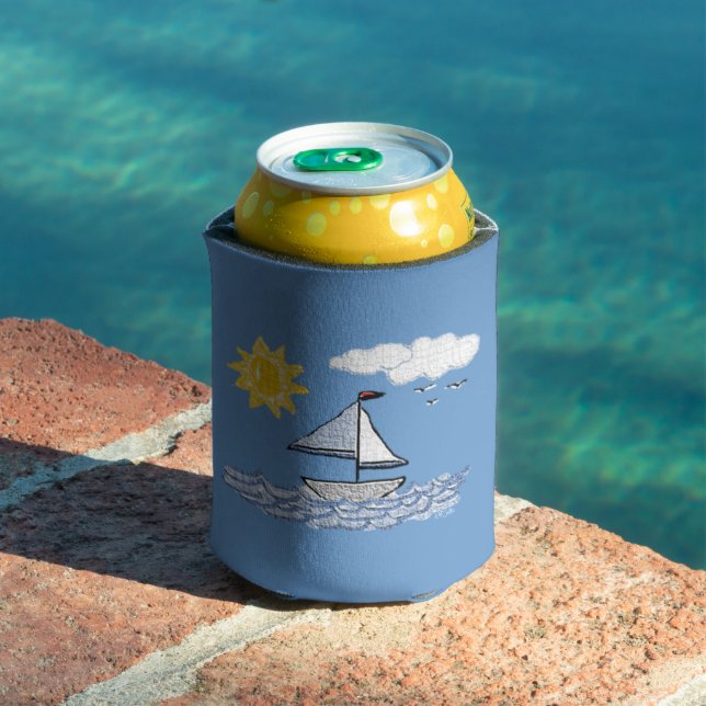 Sailing Sailboat Summer Days Can Cooler (In Situ Pool)