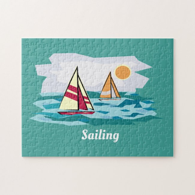Sailing Sailboats Design Jigsaw Puzzle