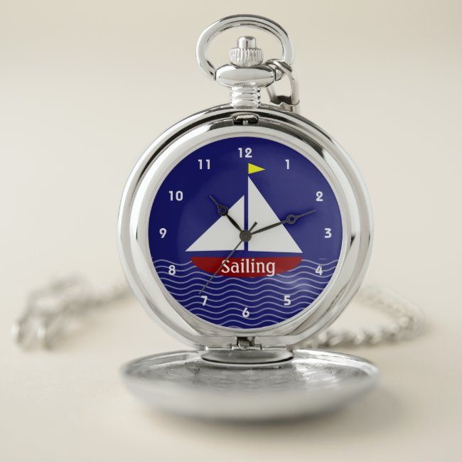 Sailing Sailboats Design Pocket Watch