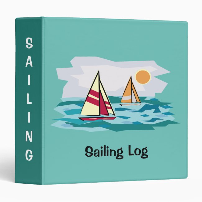 Sailing Sailboats Design Scrapbook Binder