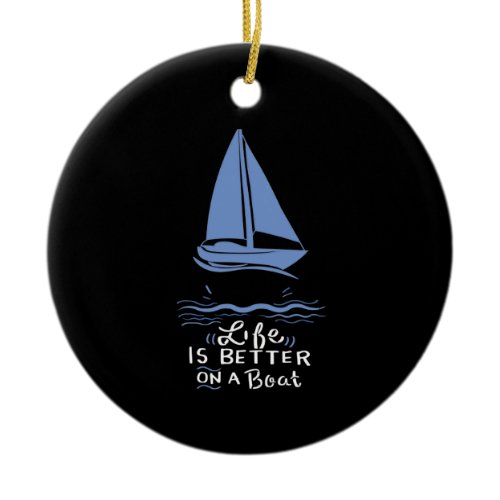 Sailing Sailing Boat Ceramic Ornament
