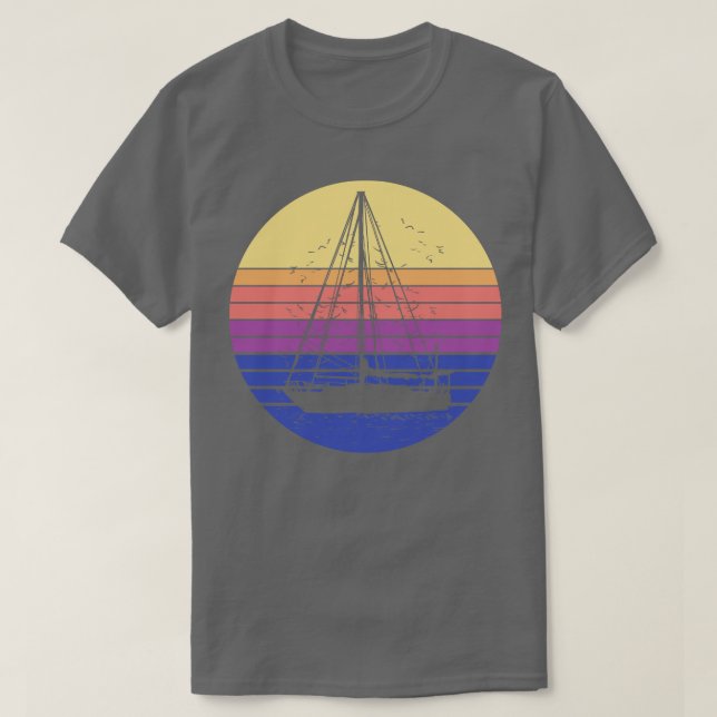 Sailing Sailing Boat Retro 1 T-Shirt (Design Front)