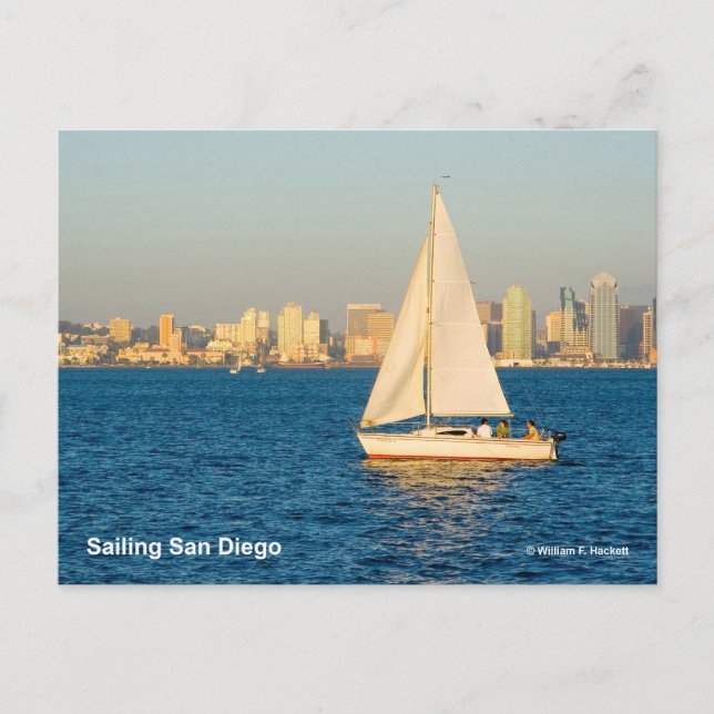 Sailing San Diego California Products Postcard (Front)