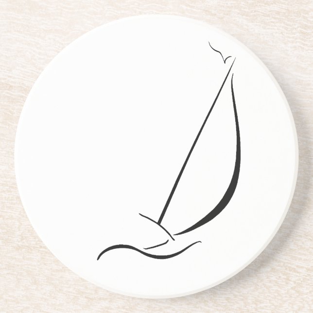Sailing Sandstone Coaster (Front)