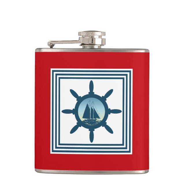 Sailing scene flask (Front)