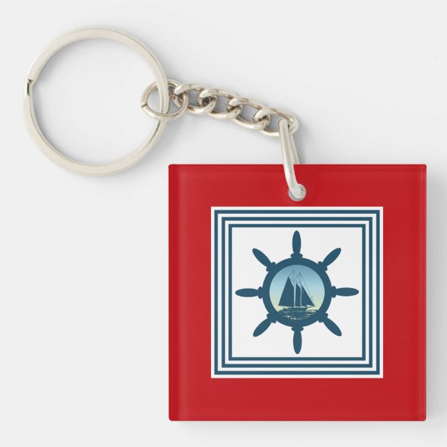 Sailing scene keychain (Front)