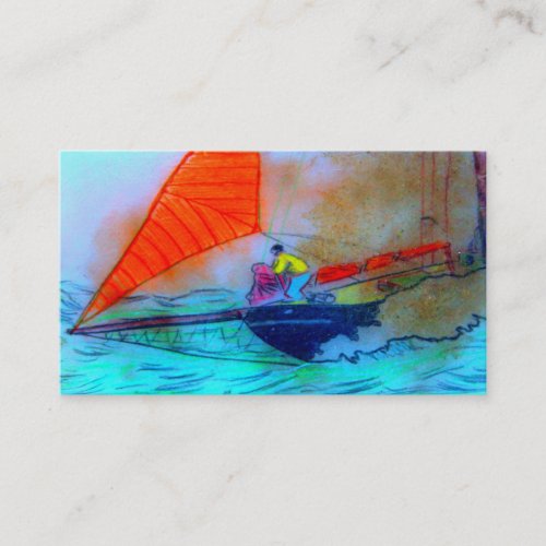 sailing schooner business card