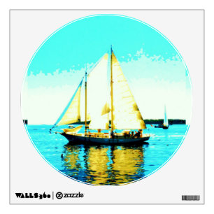sailing schooner decal