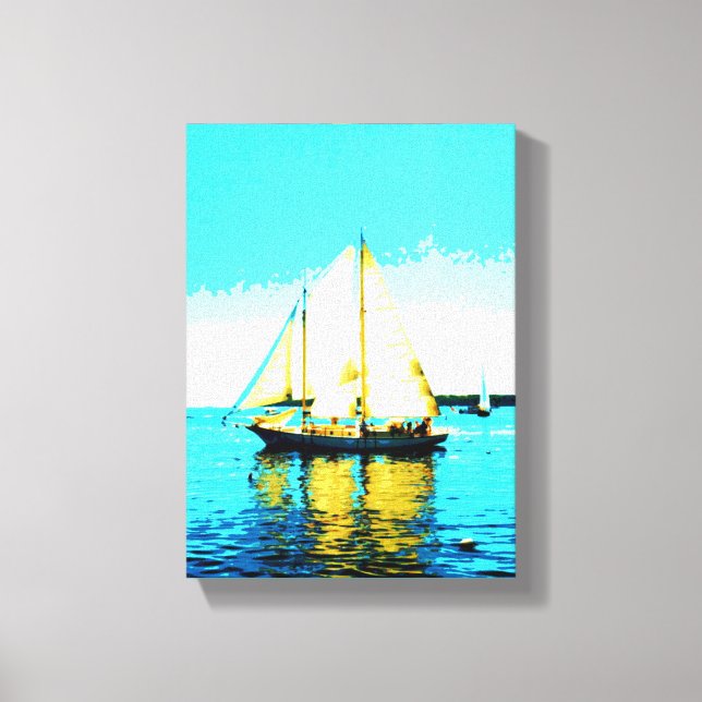 sailing schooner wrapped canvas print (Front)