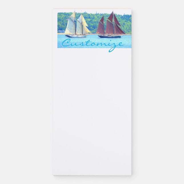 Sailing Schooners Thunder_Cove Magnetic Notepad (Front)