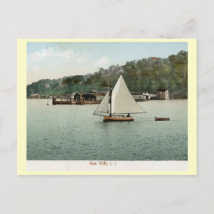 Sailing, Sea Cliff, Long Island, NY 1907 Vintage Postcard