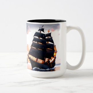 Sailing Serenity Two-Tone Coffee Mug