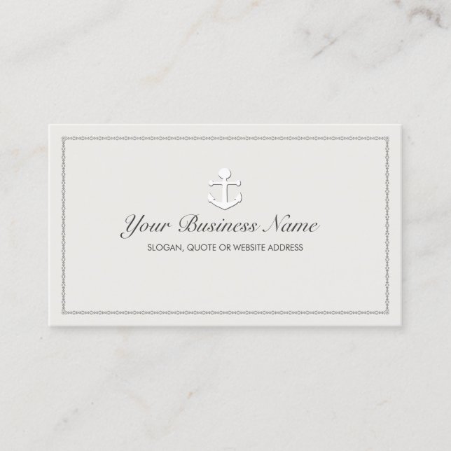 Sailing Ship Anchor Nautical Business Card (Front)