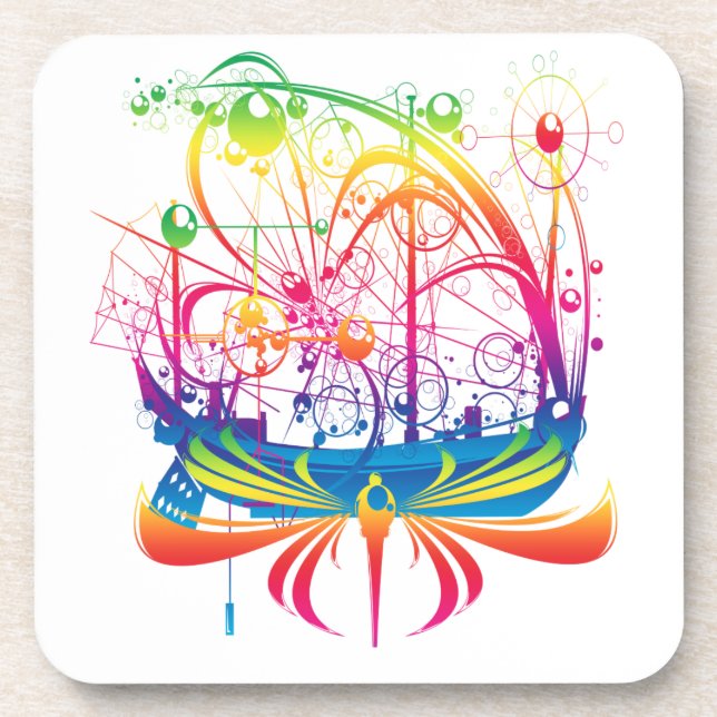 Sailing Ship Beverage Coaster (Front)