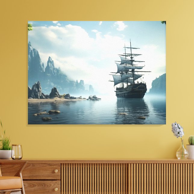 sailing ship canvas print (Insitu(LivingRoom))