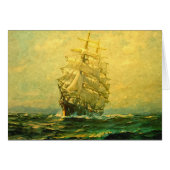 Sailing ship crosses the Atlantic (Front Horizontal)