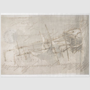 Sailing Ship Furniture Decoupage Tissue Paper