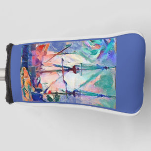 sailing ship in port whimsical golf head cover