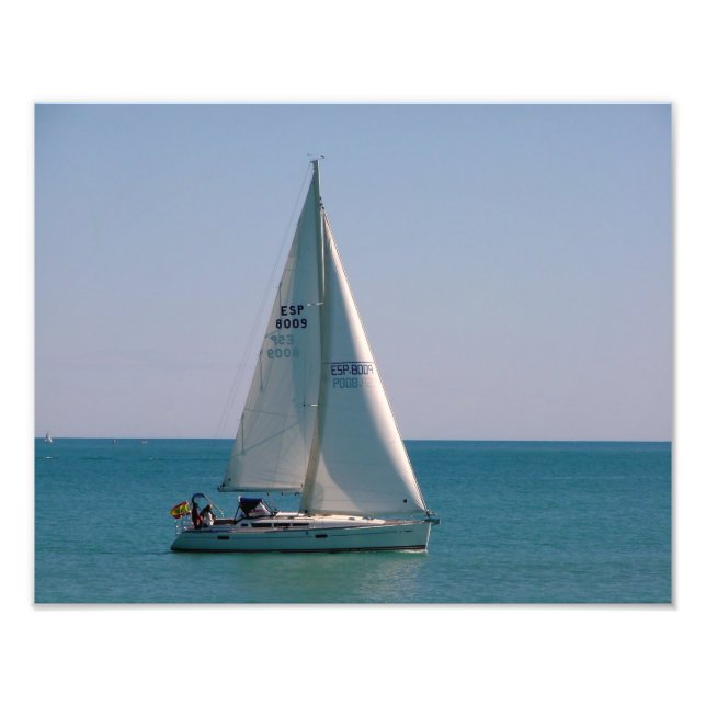 Sailing ship in the Mediterranean Photo Print (Front)