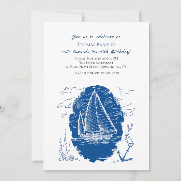 Sailing Ship Invitation | Zazzle