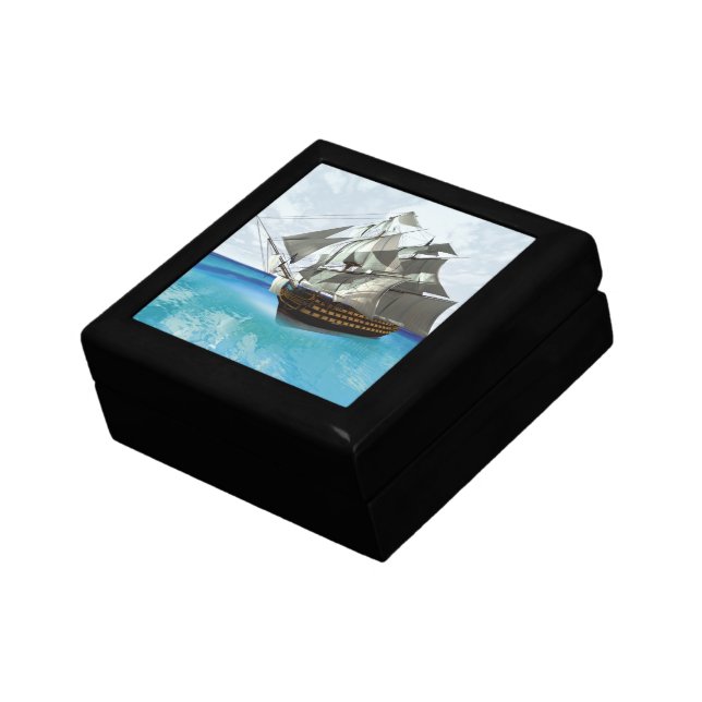 Sailing Ship Jewelry Box (Side)
