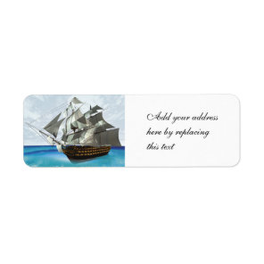 Sailing Ship Label
