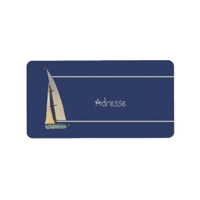 sailing ship label (Front)