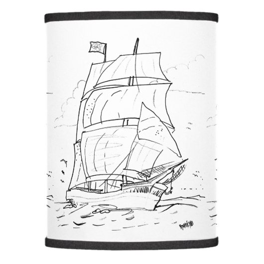Sailing Ship Lamp Shades Shade (Front)