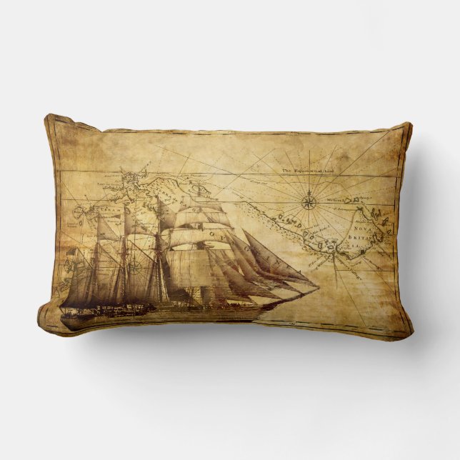 Sailing Ship - Lumbar Pillow (Front)