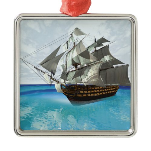 Sailing Ship Metal Ornament
