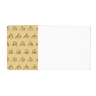 Sailing Ship Pattern, Tan Color. Label