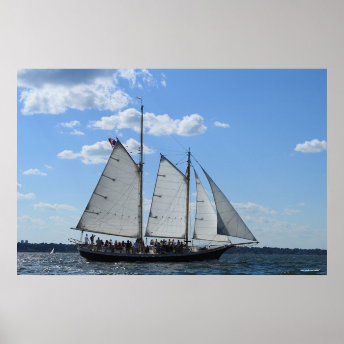 Sailing ship photography poster