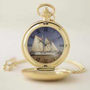 SAILING SHIP POCKET WATCH