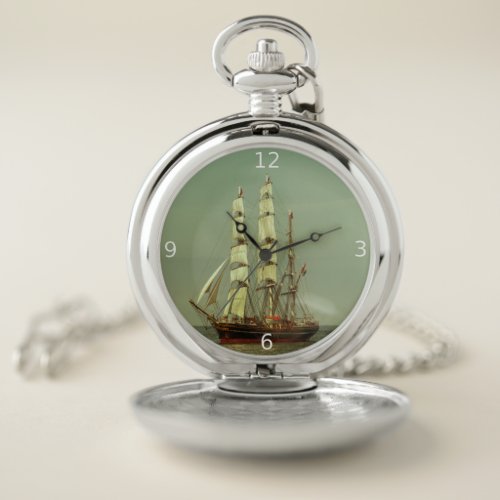 SAILING SHIP POCKET WATCH