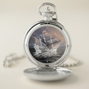 SAILING SHIP POCKET WATCH