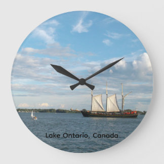 Sailing Ship Round Wall Clock