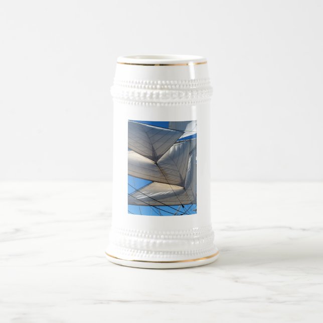 Sailing Ship Sails on a Stein (Center)