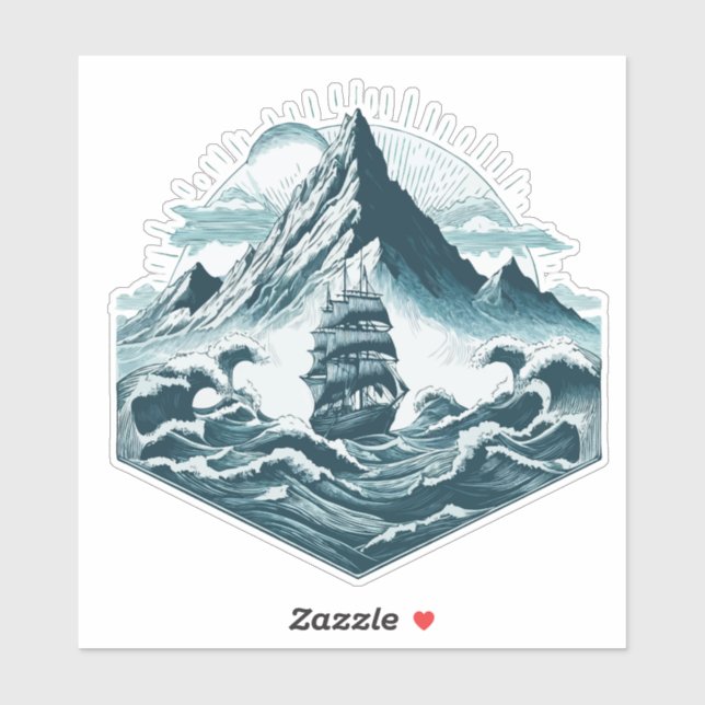 Sailing Ship Sticker (Sheet)