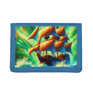 Sailing Ship Tri-fold Wallet