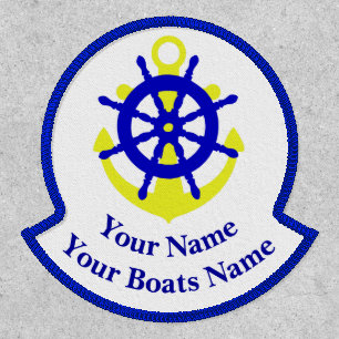 Sailing ships anchor and wheel custom patch