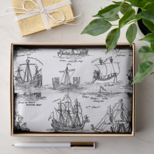 SAILING SHIPS OF OLD TISSUE PAPER